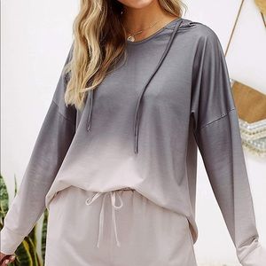 Roskiki brand hoodie,. Gradient grey to white size M